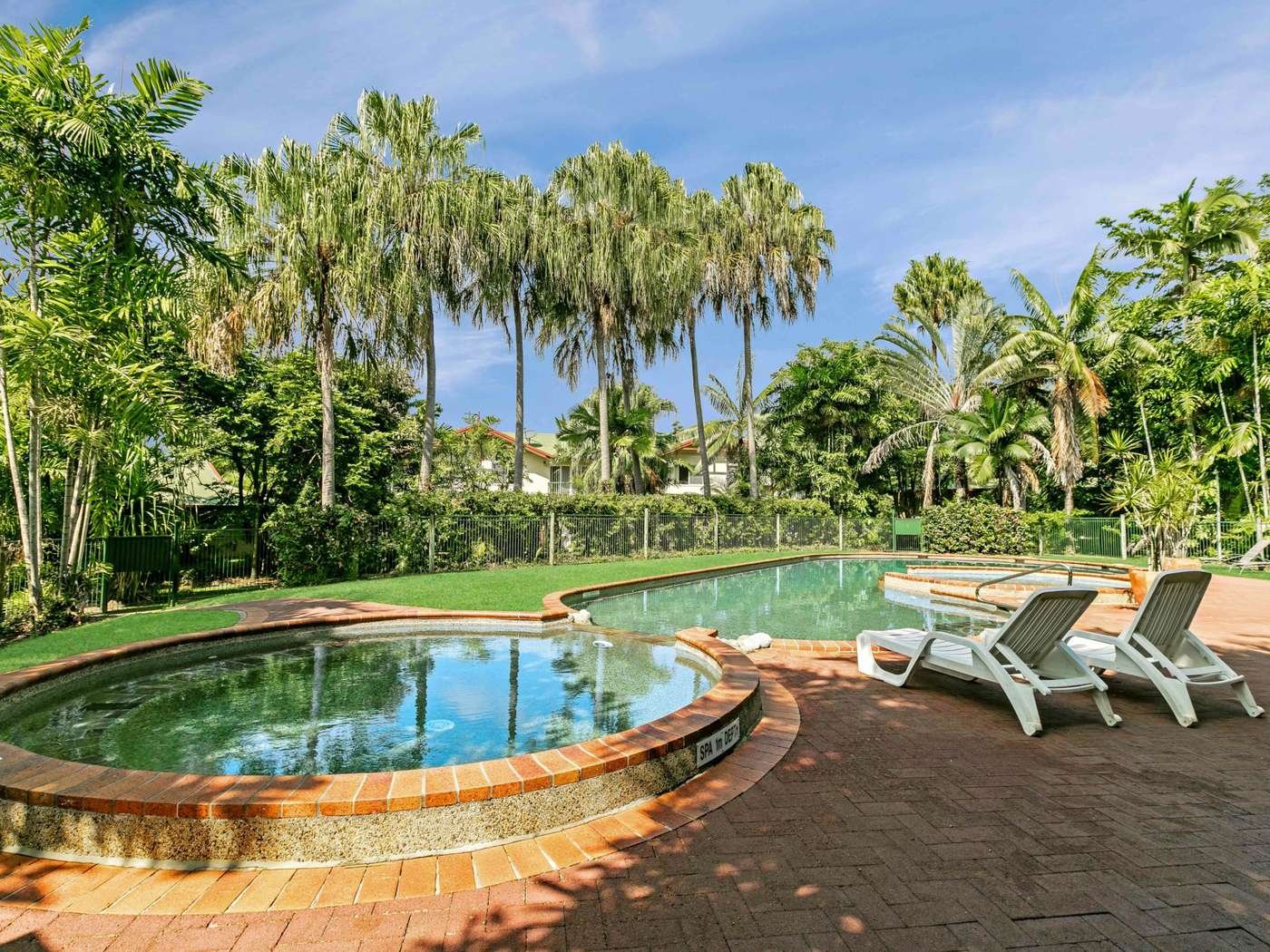 Argyle Gardens view of pool and gardens area, located in Cairns. Developed by John Sage.
